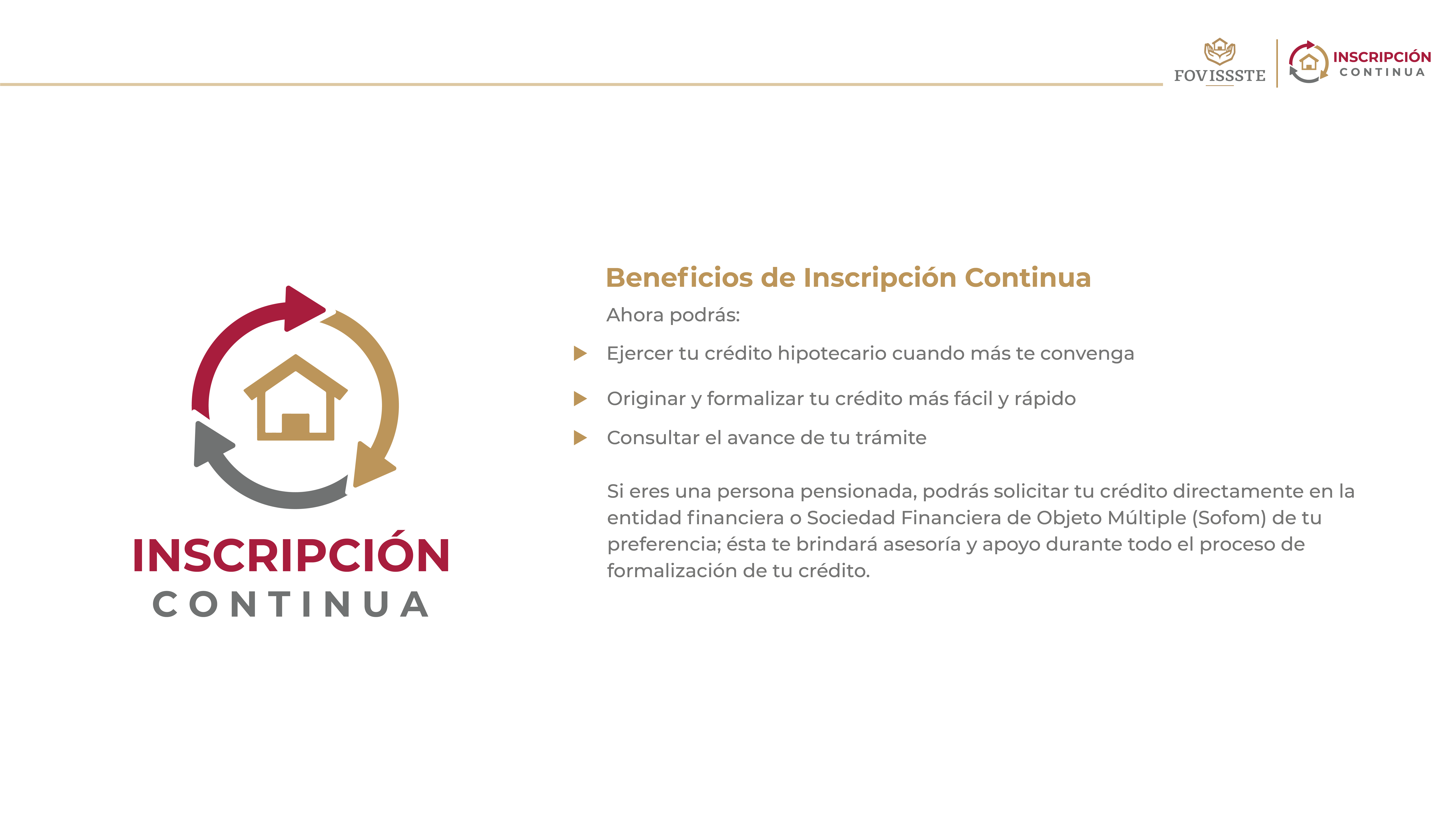 Beneficios de Inscripción Continua